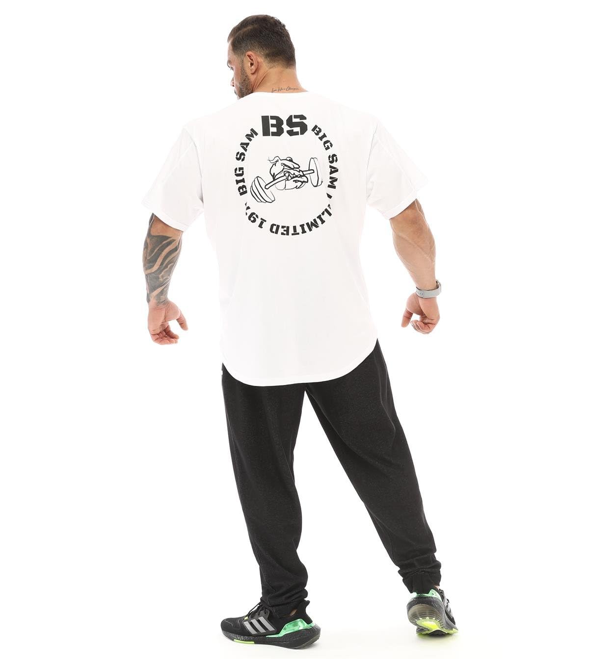 Camiseta de gran tamaño para hombre, tela fina, 100 % algodón, camiseta de gimnasio