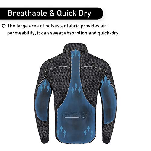 Veste de cyclisme thermique Dooy softshell imperméable pour homme et VTT