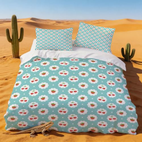 Housse de couette microfibre douce parure de lit 2 personnes 200x200 cm - 2