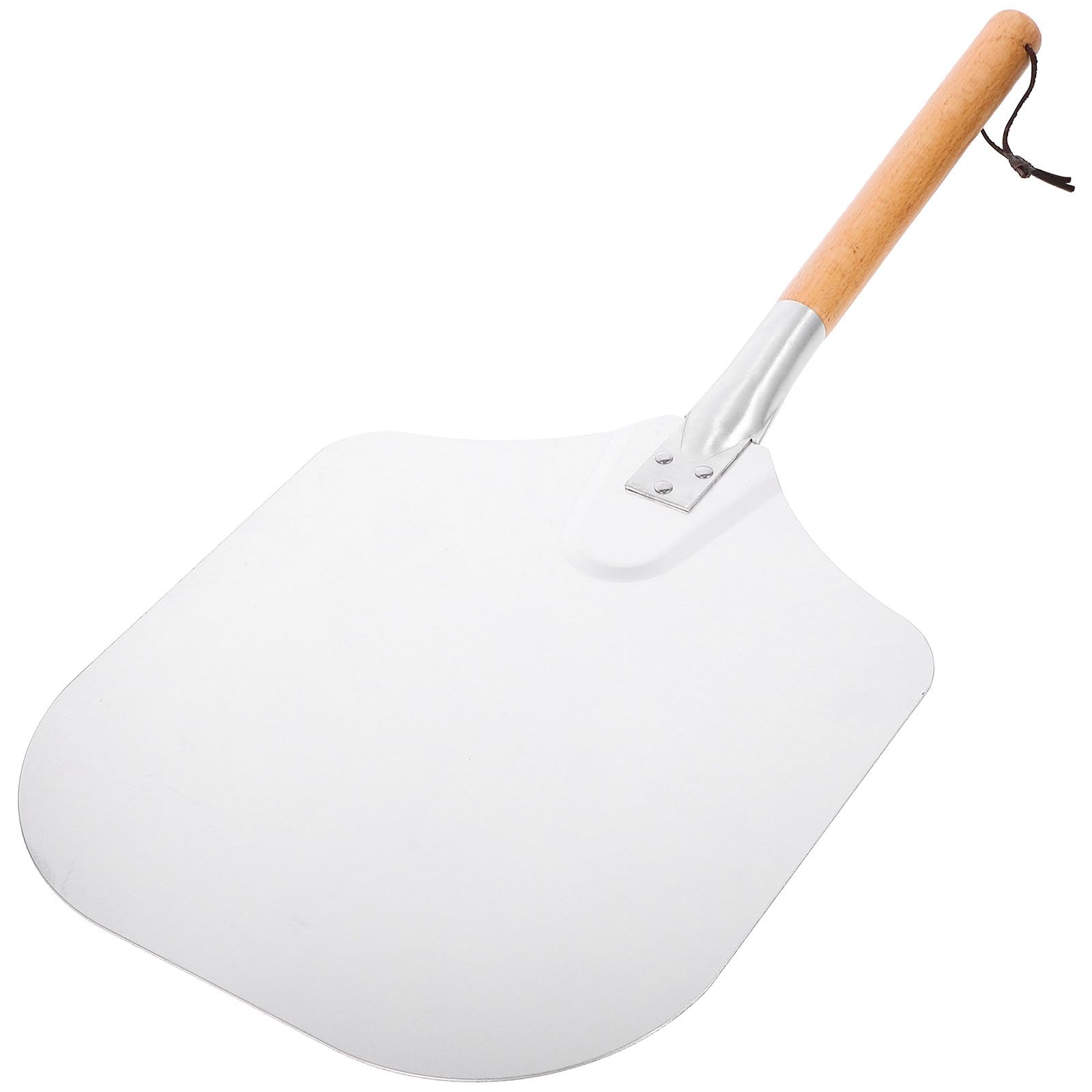 POPETPOP Pelle à Pizza Aluminium Légère avec Manche Bois Amovible Spatule de Cuisson Polyvalente pour Pizzas Gâteaux et Desserts Accessoire de Cuisine et Anti- Rangement Facile Suspension