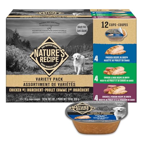 Nature’s Recipe Chicken, Chicken & Duck, Chicken & Venison Wet Dog Food Variety Pack 936 g 12 pk image 6