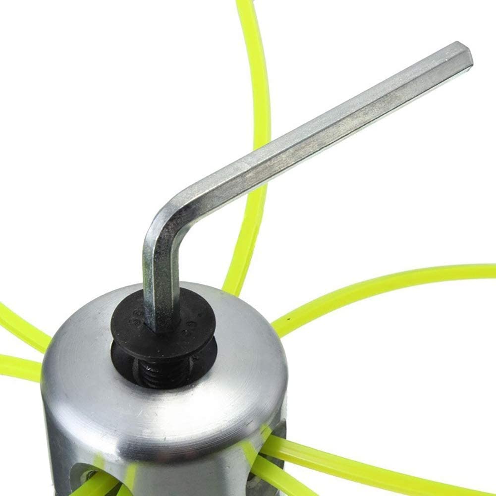 Ellxen Fadenkopf Motorsense - Universal Aluminium Rasentrimmerkopf Doppelfaden