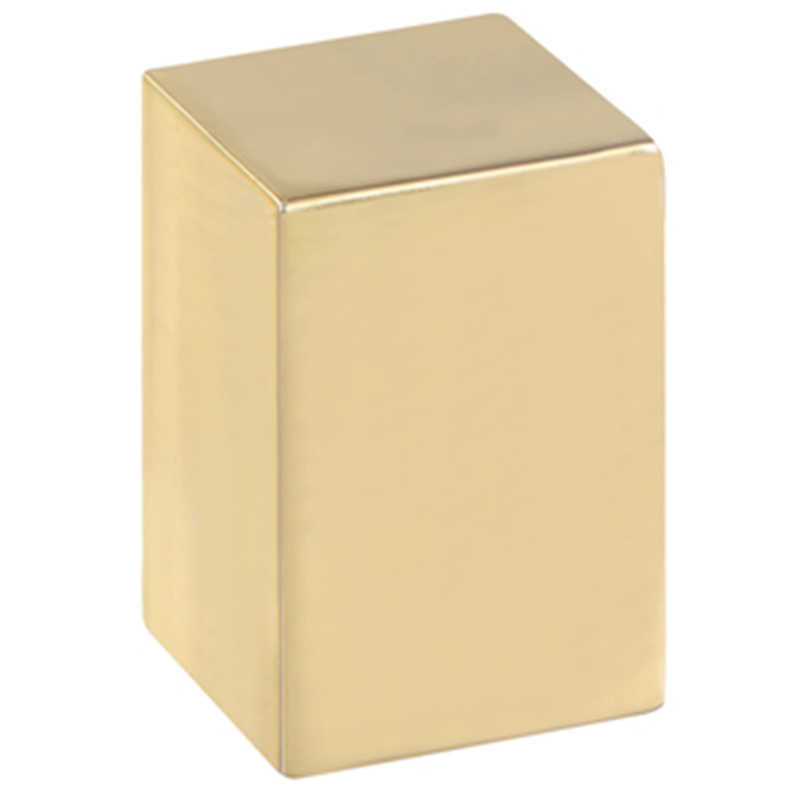 ASPEN CREATIVE 24031-11 Rectangular Cube Finial for Lamp Shade, 1 Pack, Brass Plated