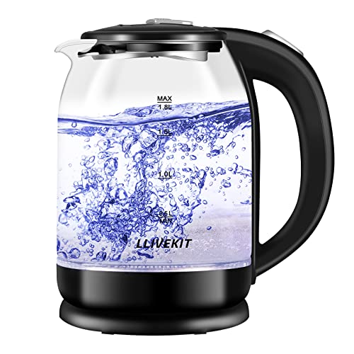 Clear Glass Kettles That Features LED Illuminated Display Eyes