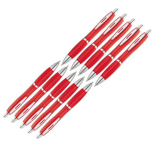 Present & More - Bolígrafo (10 unidades), color rojo