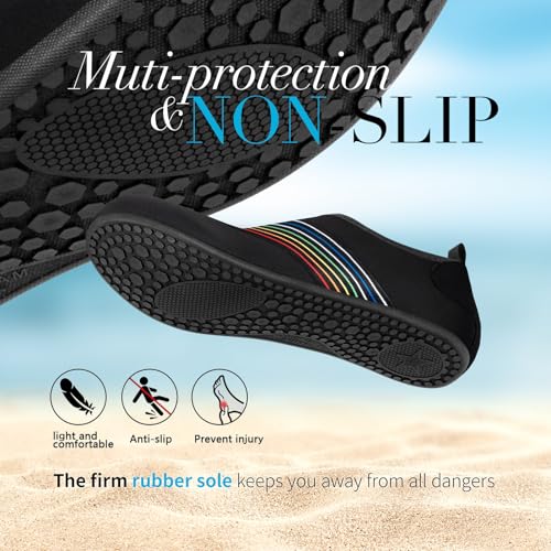 Image of Homitem Water Shoes for Women Men Aqua Socks Swim Beach Pool River Slip-On Barefoot Quick-Dry Vacation Cruise Essentials Accessories for Yoga Kayak Sports