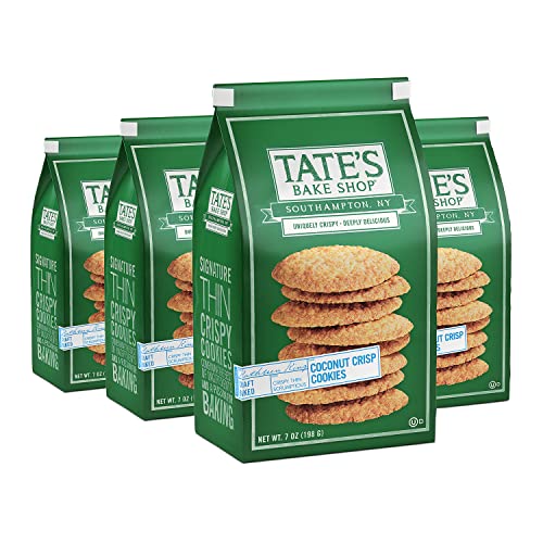 Tate's Bake Shop Coconut Crisp Cookies, 4 - 7 Oz Bags #TOP7