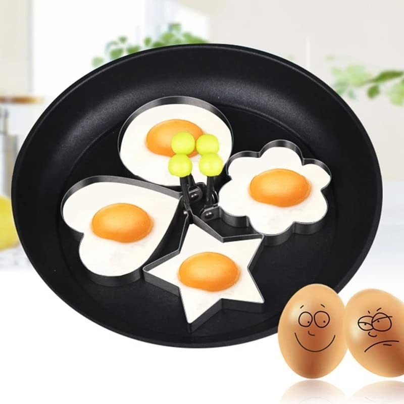 Egg Rings for Frying, For freír Huevo Frito panqueque Moldeador Molde for Tortilla freír Huevos Herramientas de Cocina Accesorios de Cocina Anillo for Huevo Frito(Flower Shape)