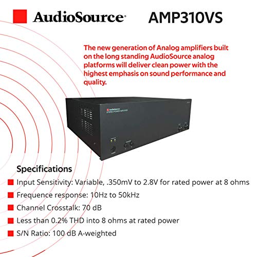 Audiosource Analog Amplifier, Stereo Power A Amplifier Amp210Vs For Home Sound Systems #TOP2