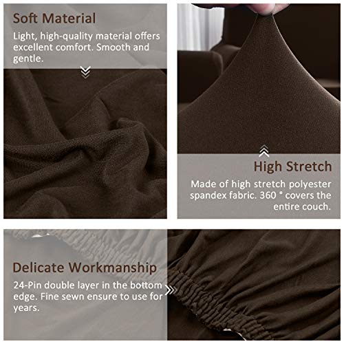 image for TAOCOCO Sectional Couch Covers 2pcs L-Shaped Sofa Covers Softness Furn