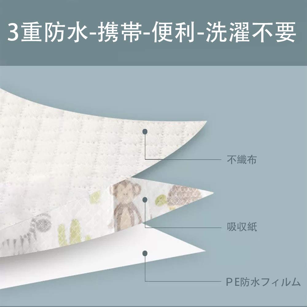 [iWheat] 使い捨てベビー食事用エプロン 防水加工よだれかけ 前掛け お食事スタイ 子供用 赤ちゃん 洗濯不要 携帯便利 お出かけ用 - 5