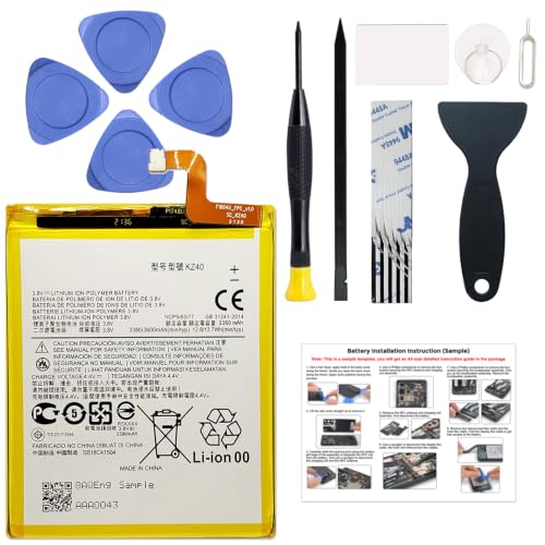 MAXSHARKS New KZ40 Battery Replacement for Moto Z4 XT1980, with Instruction Manual & Repair Toolkit