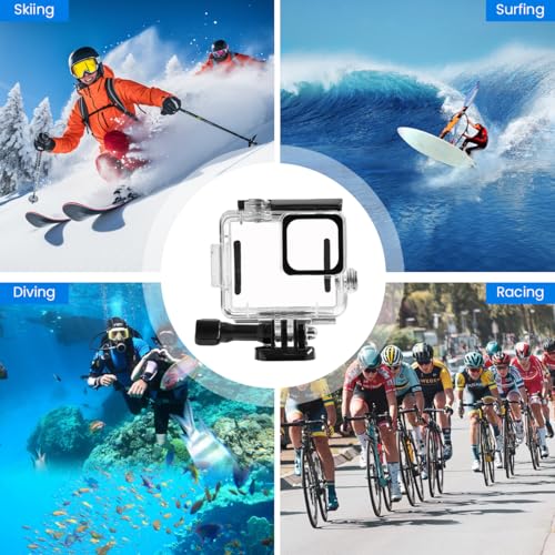 Image of ZORBES Waterproof Case for DJI Action 5PRO /4 /3 with Anti-Fog Underwater Housing Shell Cage Supports 50M /164FT Deep Diving Scuba Snorkeling Swimming with Quick Release Screw, Camera Accessories