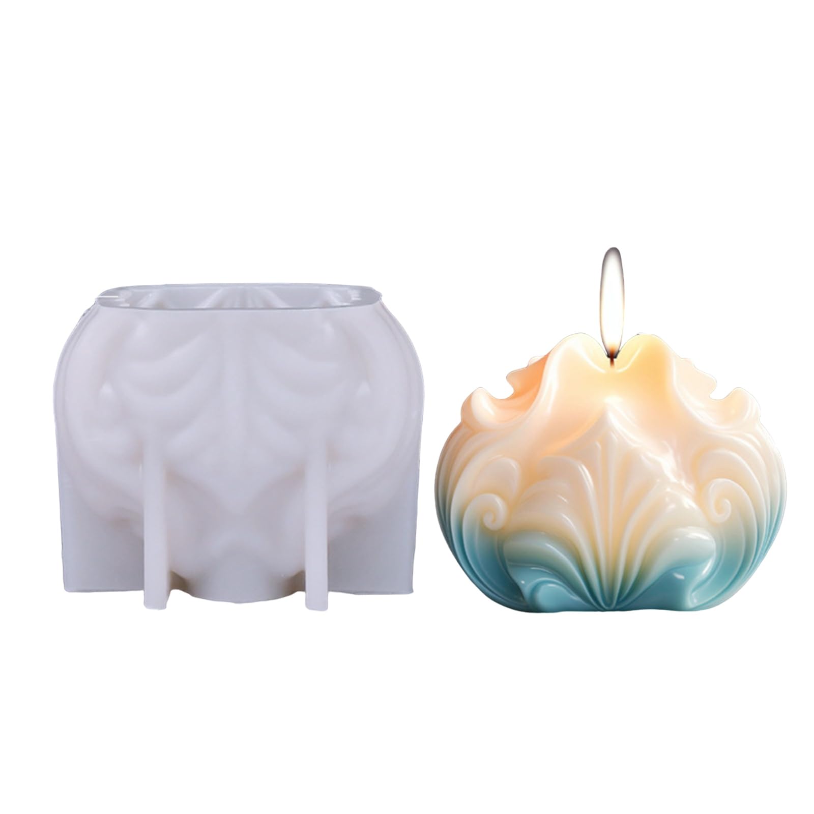 Tsophreniq Conch Textured Molds, 3D Conch Molds for Gypsum Ornament Home Decorations, Unique Designs