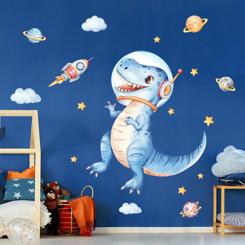 Adesivi Murali Dinosauri Per Bambini - Set 4 Fogli In Stile Acquerello | Per Camera Letto, Asilo E Decorazioni Fai-Da-Te