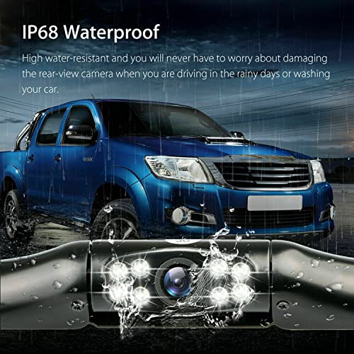 Image of License Plate Backup Camera, Waterproof 170 View Rear View Reverse Camera Night Vision Back up Camera Systems for Cars Trucks Pickup SUVs Trailer