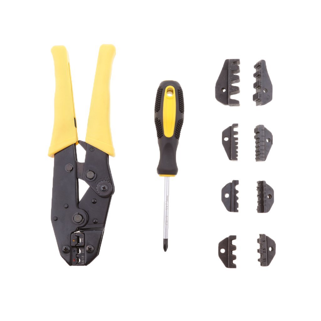 Crimper - Crimpatrice elettrica a cricchetto, pinza con cacciavite