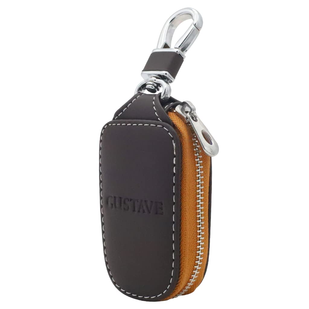 GUSTAVE® Car Key Case, Smart Key Holder Protection PU Leather Car Key Chain Bag Car Smart Keychain Coin Holder Auto Remote Keyring Wallet-image-38