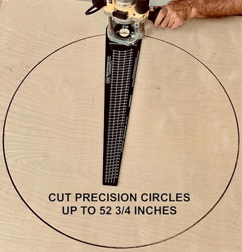 Image of Jasper 390 PRO Router Circle Cutter Jig - Cut 184 Perfect Circles from 7 inch to 52 inch - Built for Compact, Trim & Cordless Routers - Empower Your Craft with Pro-Grade Polycarbonate Precision