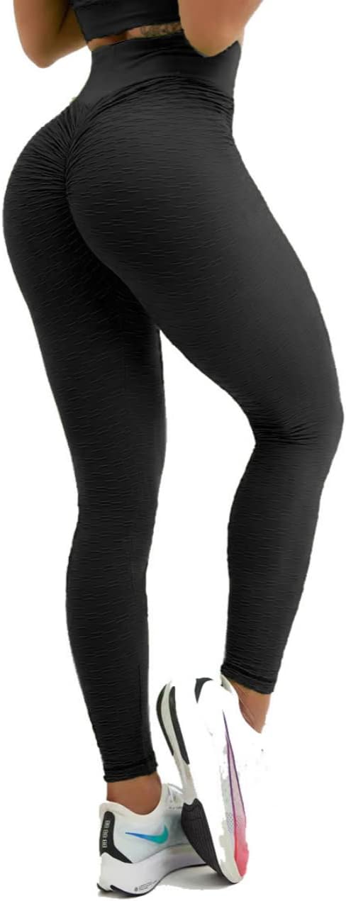 SeawhisperTIK Tok Honeycomb Leggings Anti-Perspective Butt Lift Tummy Control for Running Yoga Gym