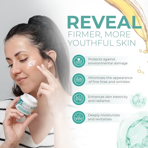 Victoria Beauty Skin Care Detox Day and NightFace Cream Anti-Aging Moisturiser with Collagen, Hyaluronic Acid, Matrixyl® 3000, Hemp Seed Oil, and a UVA/UVB Filter for Ages 60-75, 50 ml