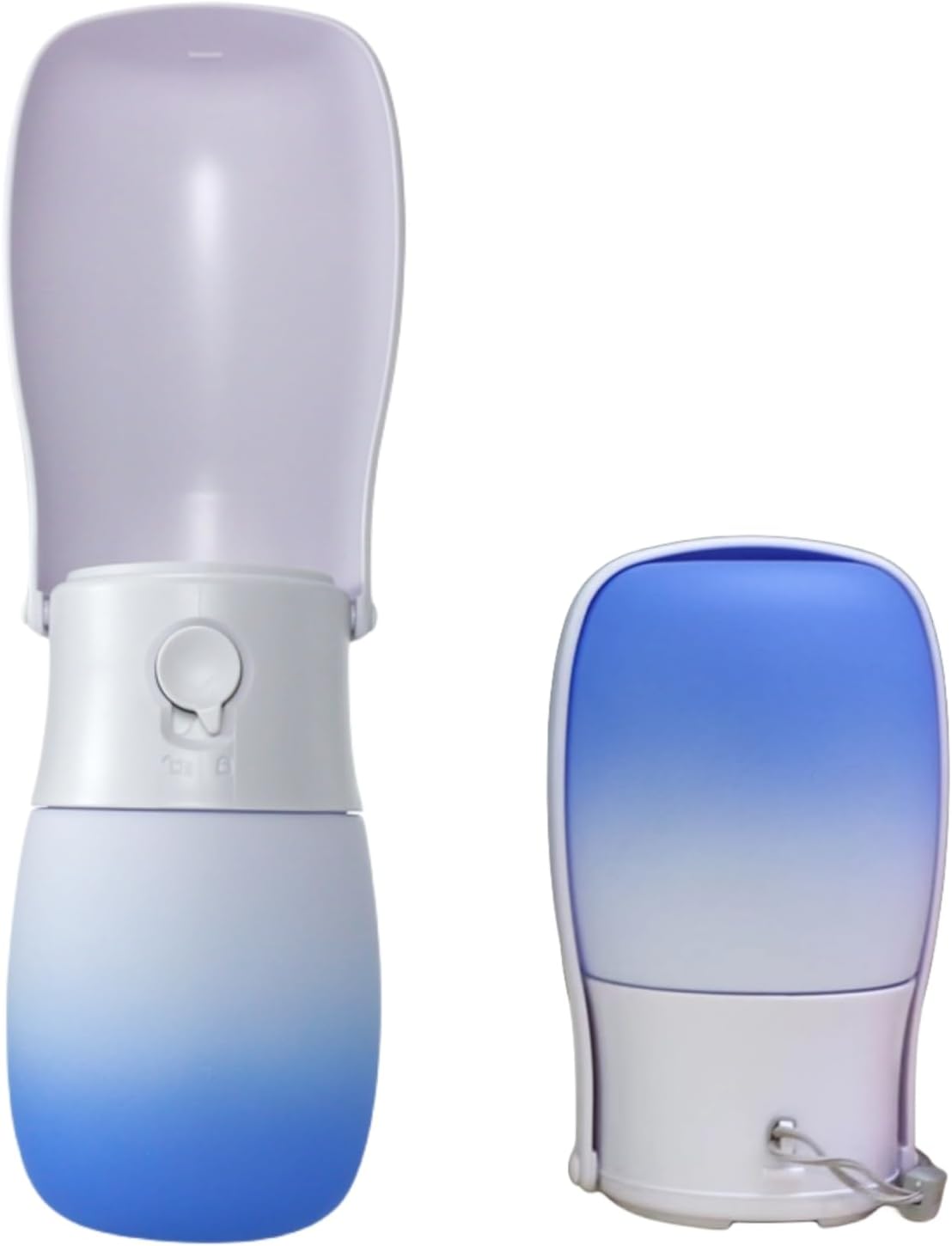 Portable Dog Water Bottle，Colorful Foldable Dog Water Bottle，Outdoor Pet Water Bottle for Dog,Cat, Dog Water Bottle with Activated Carbon Filter, Leak Proof, Food-Grade Materials 10 oz (White)