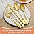 20 Pcs Gold Silverware Set, Stainless Steel Flatware Set for 4, Food-Grade Cutlery Set, Mirror Polished Tableware Eating Utensils Set for Home Kitchen, Include Knife Fork Spoon Set, Dishwasher Safe