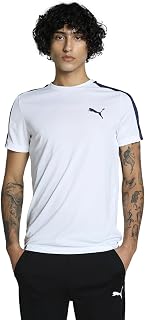 Puma Men's Cotton Classic Fit Tees (607096_White-Peacoat Large) Price In India