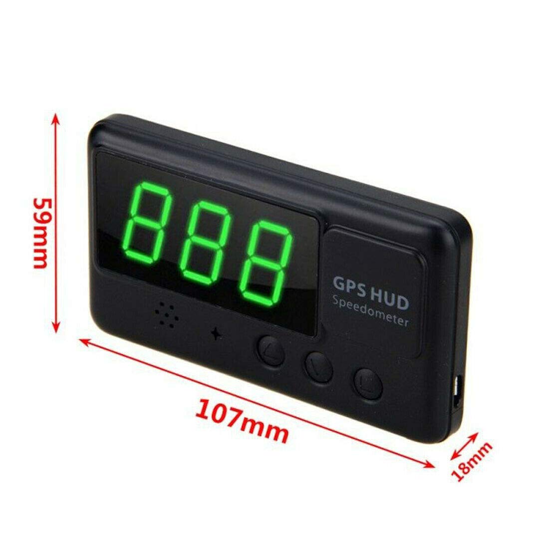 Car HUD Display Riloer Car Universal Head Up Display GPS Digital Speedometer for Trucks with Overturn Warning, MPH or km/h Vehicle Speed, Driving Speed 3 USB Adapter