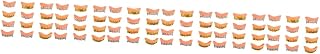 Amosfun 36 Pçs Dentaduras De Halloween Adereços De Halloween Presentes De Halloween Decoração De Halloween Dentes De Halloween Adultos Falsos Adereços De Brincadeira De Dentes Pelotas