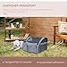 PawHut Hundetasche Auto Hundebox Transportbox Tragetasche Autositz Katze, 41 x 34 x 30 cm, Oxford Gewebe grau