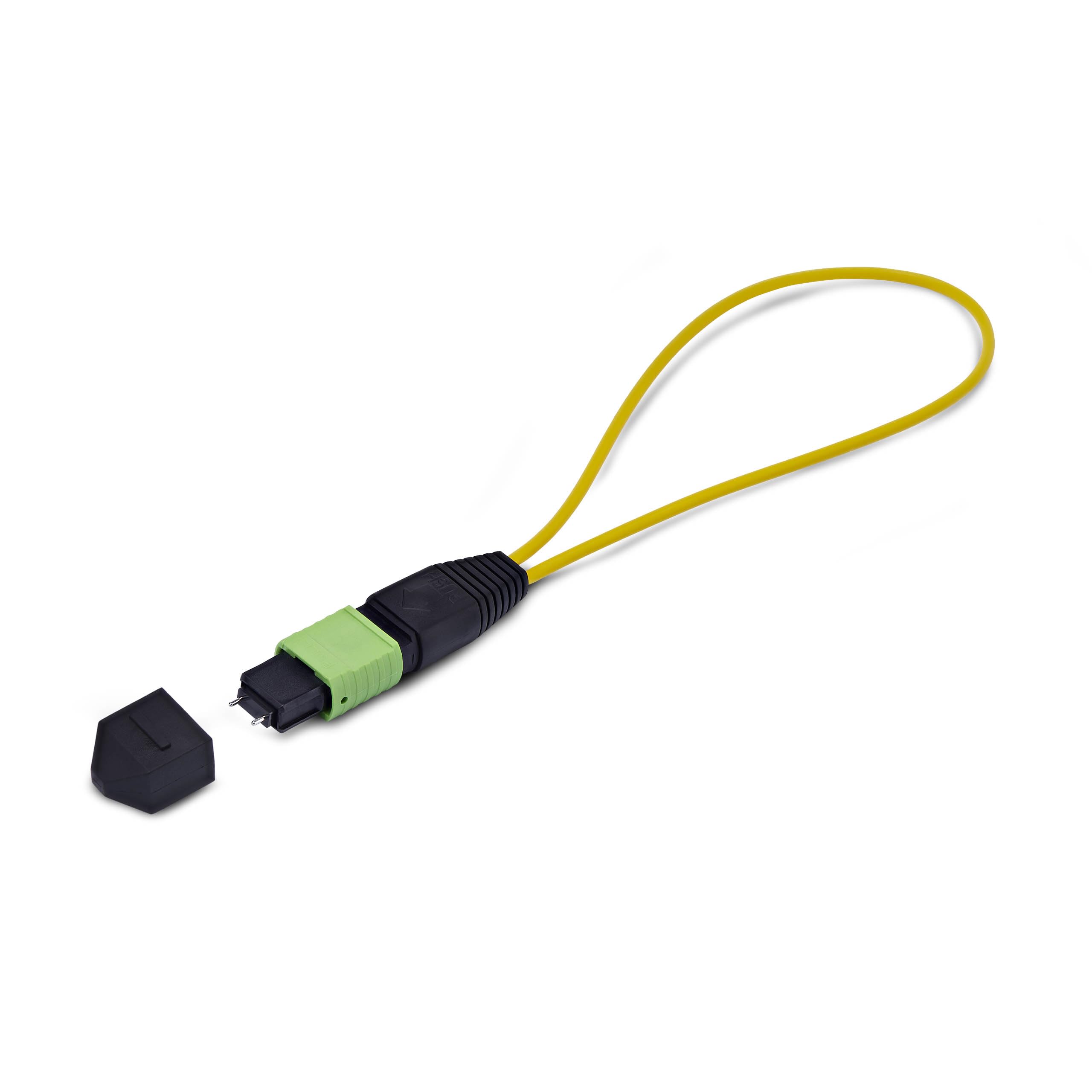 StarTech MPO Loopback Plug, Single Mode 9/125 Male Fiber Adapter, MPO/MTP-APC Connector Loopback Test Plug, MPO-12 Male Tester-image-2