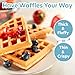Waffle Maker by Cucina Pro- Griddle Makes 7 Inch Thin, American Style Waffles for Holiday Breakfast- NonStick Waffler Iron w Adjustable Temperature Control, Easy to Use Kitchen Essential, Xmas Gift