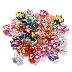 Star Enamel Acrylic Beads_100 Pcs