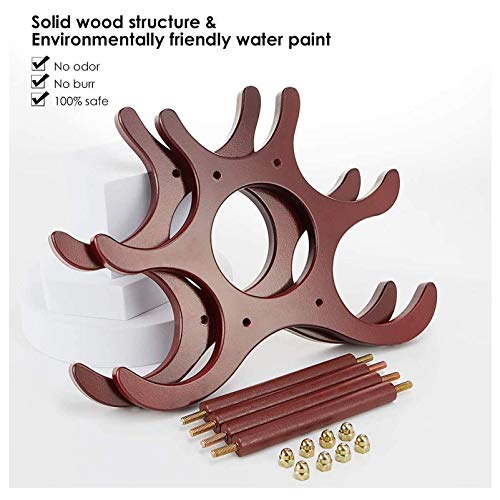 Soporte de mesa para 6 botellas de vino en madera miniatura 4