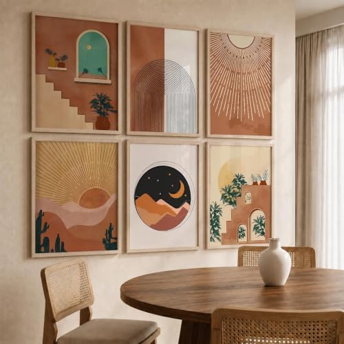 Image of kotart Premium Digital Paintings with Frame for Home Decoration - Painting for Living Room Bedroom Office Room Decor - Painting for Wall Decoration - Pack of 6 (Art 10, 19x25 inch)