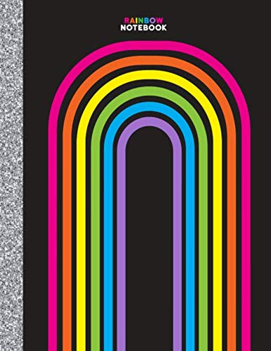 Rainbow Notebook: Lined writing composition book. 8.5 x 11, College Ruled, Rainbow notebook for tweens and teens