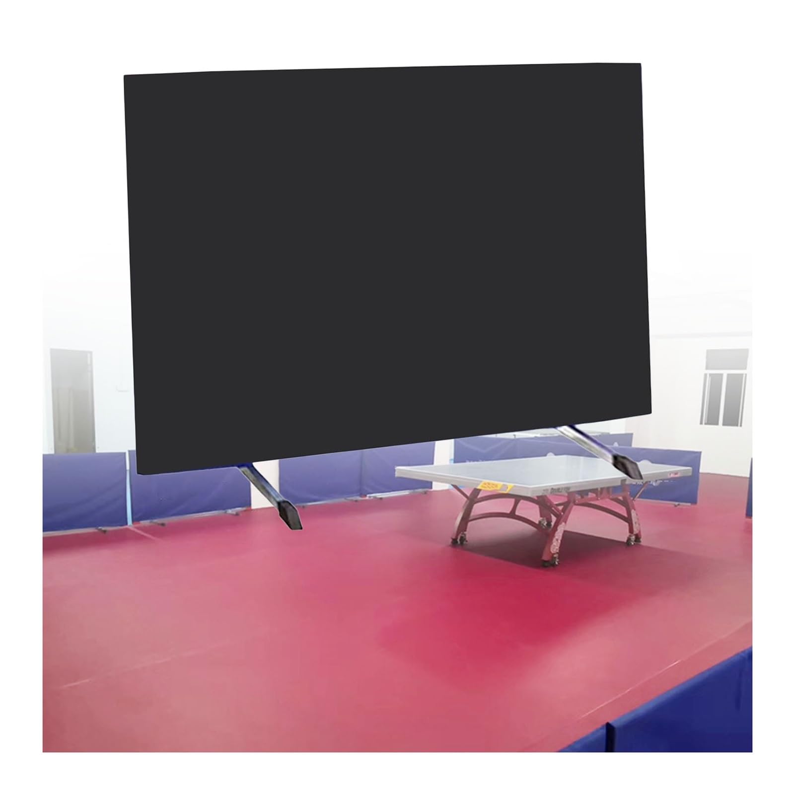Tenis stołowy Ochraniacz Składany płot do tenisa stołowego, wytrzymały płot klubowy, odpowiedni do szkół i stadionów (czarny, 140 x 75 cm - 1 sztuka)