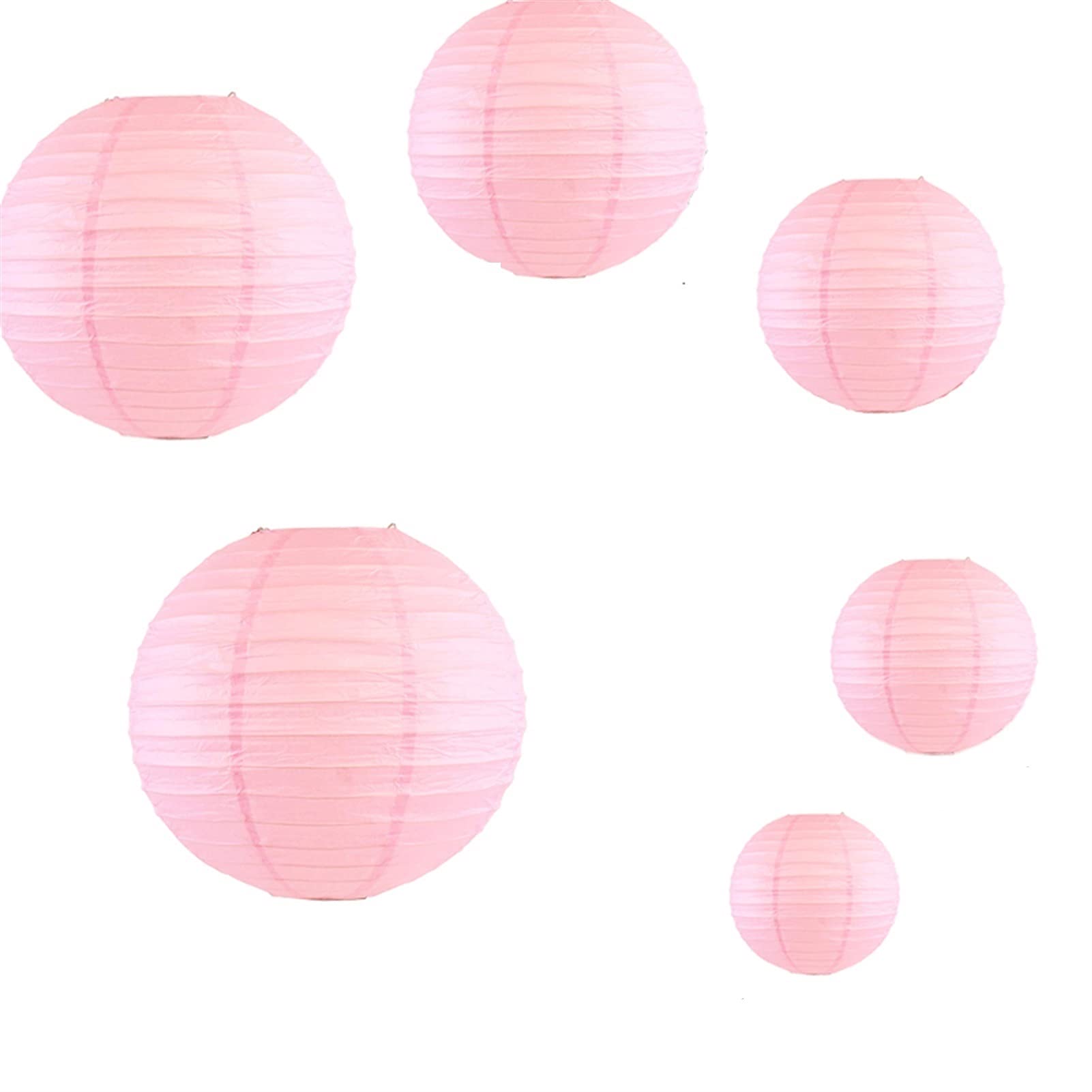 Lampions, Papierlaternen 30 Stück Papierlaterne sortierte Größen von Lantere-Dekoration für Verschiedene Parteien und Events(30pcs pink)
