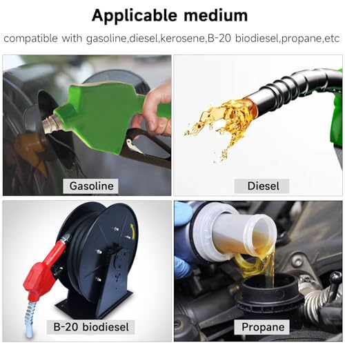 Image of 1 Inch x 13 Foot Fuel Transfer Hose with 1 inch Inch Dual NPT Threads Connecter male NPT fittings Compatible with All Electric Fuel Pumps for Dispensing Diesel Fuel,Gasoline,Kerosene Biodiesel