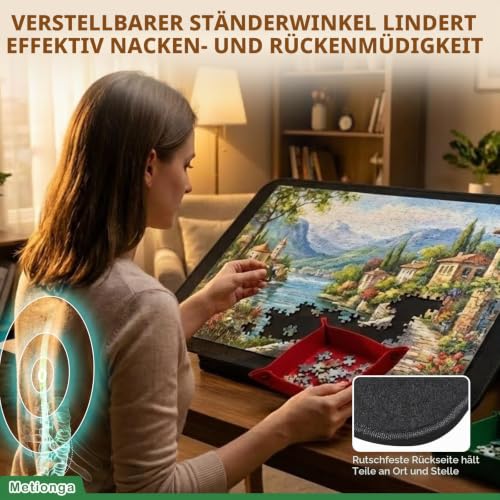 Metionga Puzzlebrett 1000 Teile, Tragbares Filz Puzzletisch – Ansicht 6