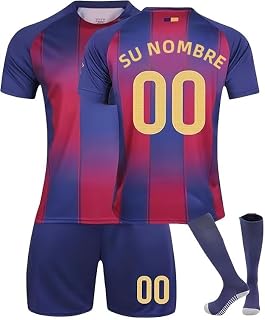 Camiseta fútbol Niño y Adulto Personalizadas 2024/2025 Conjunto equipación Fútbol Hombres Casa/Visitante DIY Personalizadas Nombre y Número, El Regalo de fútbol