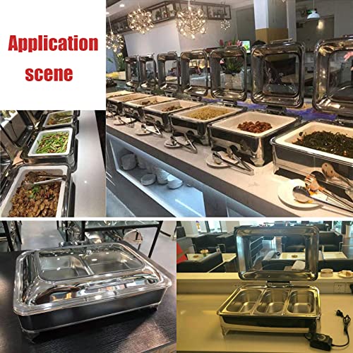 JTYDFG Chafing Dish Speisenwärmer, 9L Chafing Dish Set Edelstahl Buffetwärmer Elektrisch Gross für Partys, Bankette und… – Bild 8