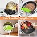 YEVIOR Clip on Strainer for Pots Pan Pasta Strainer, Silicone Food Strainer Hands-Free Pan Strainer, Clip-on Kitchen Food Strainer for Spaghetti, Pasta, Ground Beef Fits All Bowls and Pots (2P)