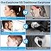 Wireless Earbuds Bone Conduction Headphones, Intelligent Noise Reduction Ear Clip Headphones, LED Digital Display Sport Earphones, Waterproof Touch Control Open Earbuds for Running Hiking Driving