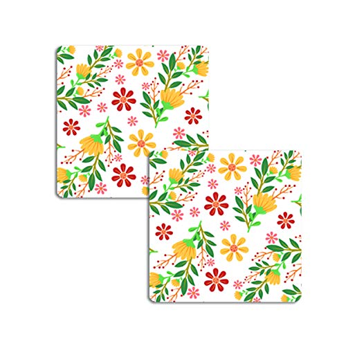Buy BEINGETHNIC Wooden Pack of 2 Coasters Square Shape Coaster, Colorful Coasters for Home