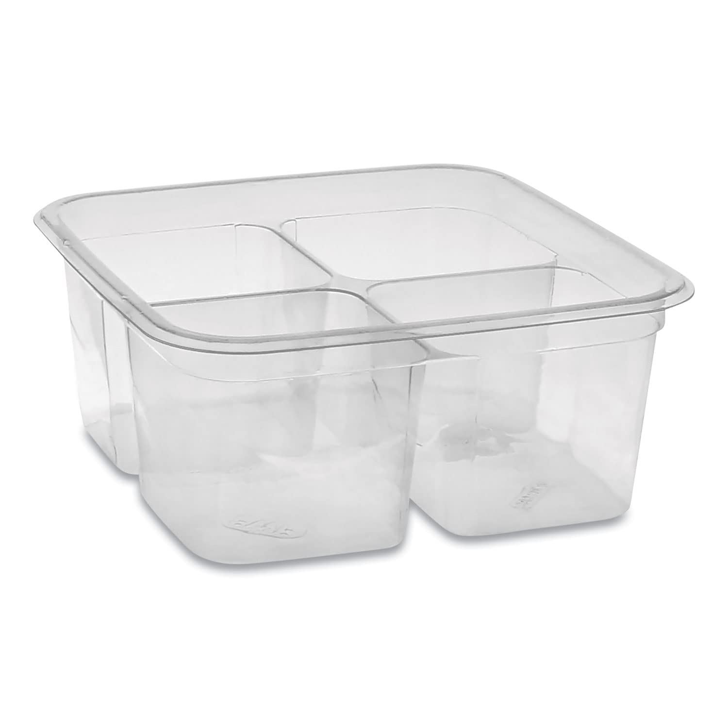 Evergreen EarthChoice Square Recycled Bowl by PACTIV – One Size, 32.0 ounces, Polyethylene Terephthalate (PET), Clear, Model Y6S324C