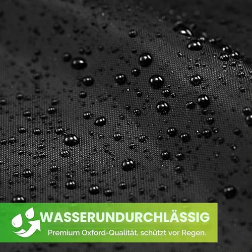 Foto von Velway Grillabdeckung Wetterfest Gasgrill Abdeckhaube - Reißfest UV Wasserdicht Staubdicht Grill Schutzhülle Abdeckplane Universelle BBQ Grill Haube 147x61x117cm - Schwarz