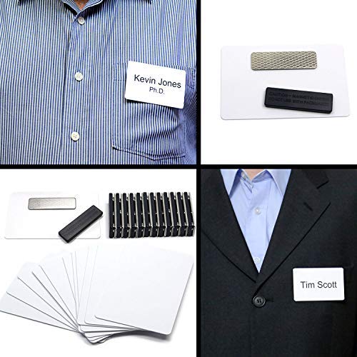 CMS Magnetics(r) DIY Kit for 12 Sets of Magnetic Name Badges - 12 Sets of Premium PVC Cards & Magnets are Included - Image 3