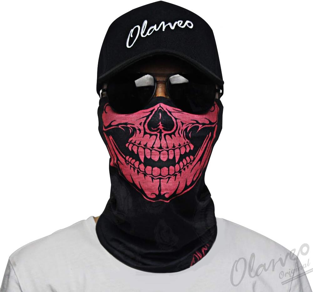 Breathable Seamless Tube Skull Face Mask half Windproof Motorcycle Bicycle Face Mask image 4
